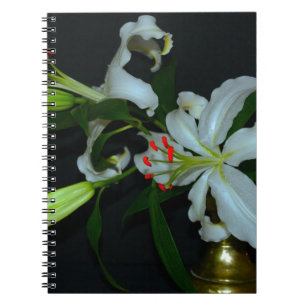 Caderno Espiral Coleção Irlandesa de Design-Flor e Latão