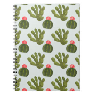 Caderno Espiral Coleção Llamarama  Padrão de Cactus Cute