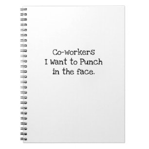Caderno Espiral Colegas de trabalho que eu quero socar no rosto Sa