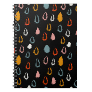 Caderno Espiral Colírio de abstrato, rabisco tribal.