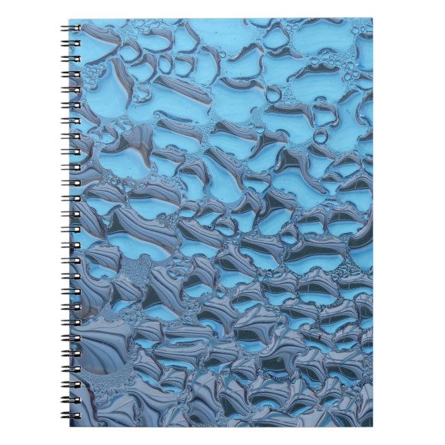 Caderno Espiral Colírio suave no notebook de vidro azul (Frente)