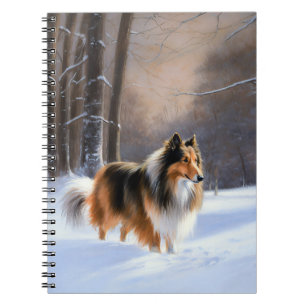 Caderno Espiral Collie, deixa nevar o Natal