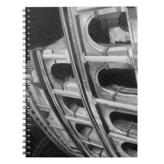 Caderno Espiral Colo Romano com Desenhos Arquitetônicos (Frente)