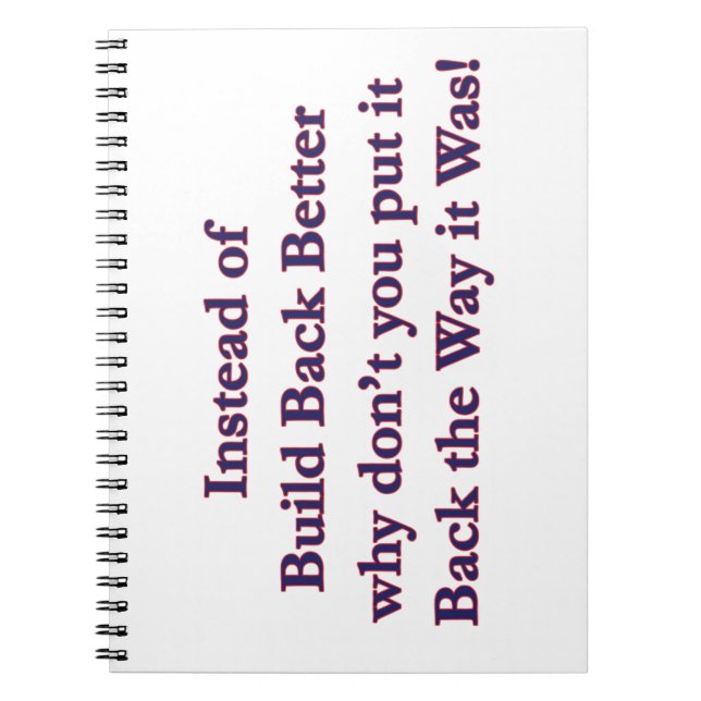 Caderno Espiral Colocar De Volta (Frente)