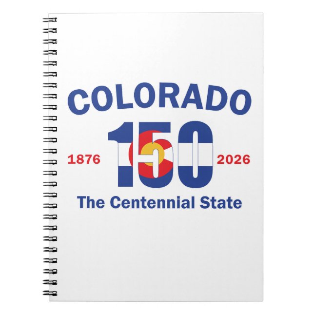 Caderno Espiral Colorado 150 o Estado do Centenário (Frente)