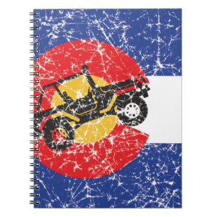 Caderno Espiral Colorado Flag 4 Wheeler