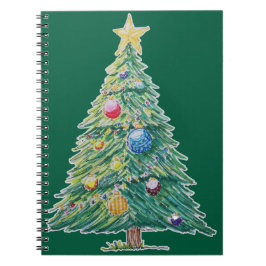 Caderno Espiral Colorful Christmas Tree