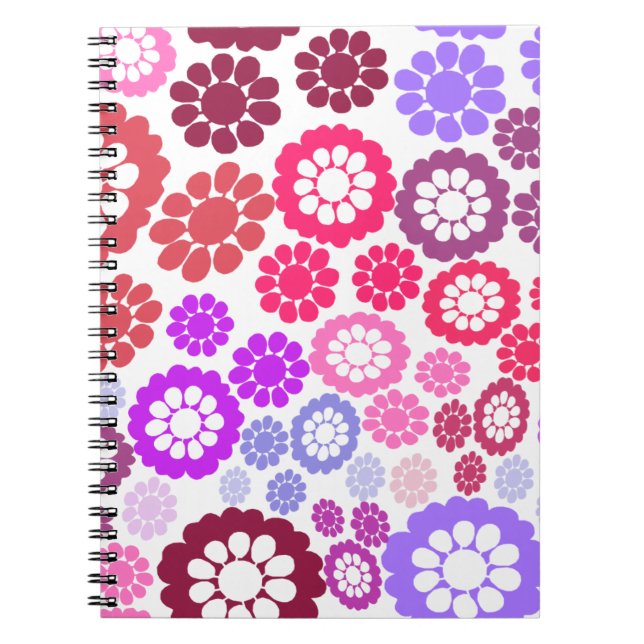 Caderno Espiral Colorful Floral Spiral Photo Notebook (Frente)