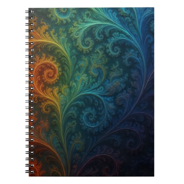 Caderno Espiral Colorful Fractal Notebook (Frente)