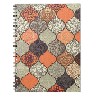 Caderno Espiral Colorful Mandala: Patchwork Islâmica Sem Olhos.