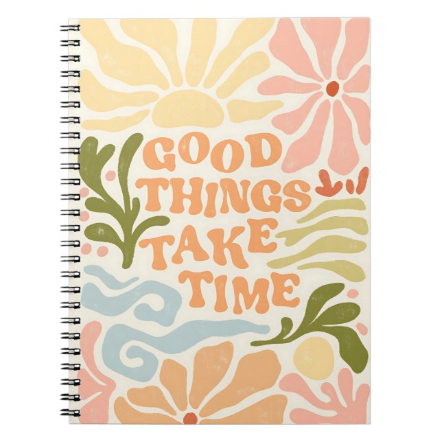 Caderno Espiral Colorful Motivational Aesthetic (Frente)