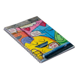 Caderno Espiral Colorida Vibrant Chicago Trabalho de arte