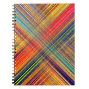 Caderno Espiral Colorida Xadrez do padrão Kriss Kross