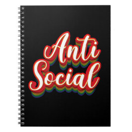 Caderno Espiral Colorido Anti-Social