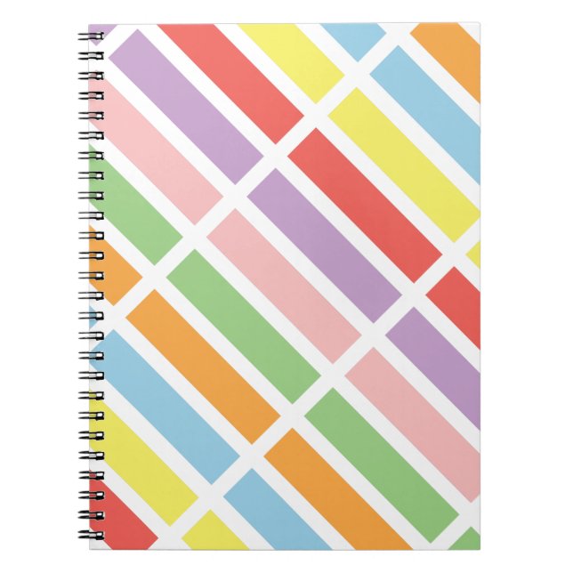 Caderno Espiral Colorido Matizes Pastel (Frente)