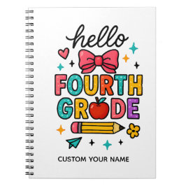 Caderno Espiral Colorido Olá Quarta Série