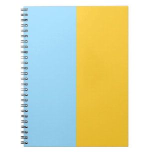 Caderno Espiral Columbia Blue e Dourado CUSTOM