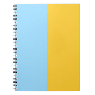Caderno Espiral Columbia Blue e Dourado CUSTOM