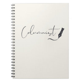 Caderno Espiral Columnist Script Notebook – Minimalist Writing Pen
