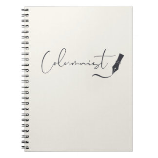 Caderno Espiral Columnist Script Notebook – Minimalist Writing Pen