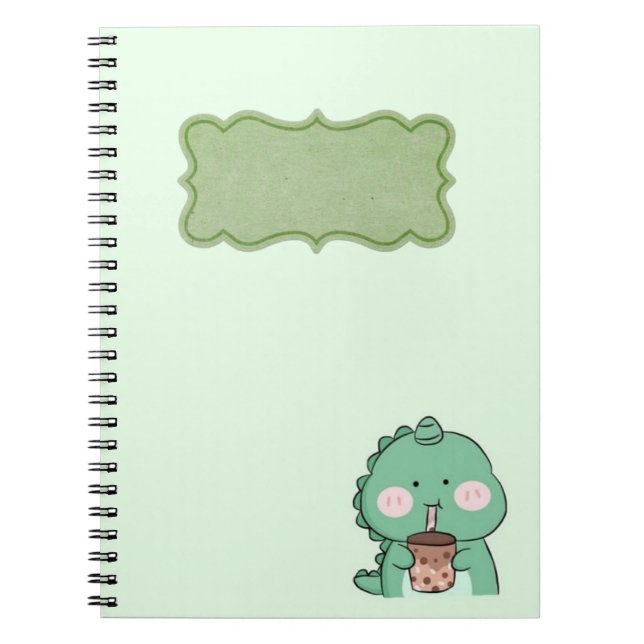 Caderno espiral com dinossauro para crianças (Frente)