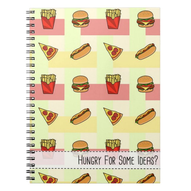 Caderno Espiral Com Fome Por Algumas Ideias? - Notebook espiral (Frente)