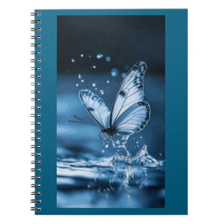 caderno espiral com foto borboleta