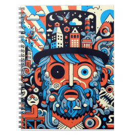 Caderno Espiral com Foto "Psychedelic #1"