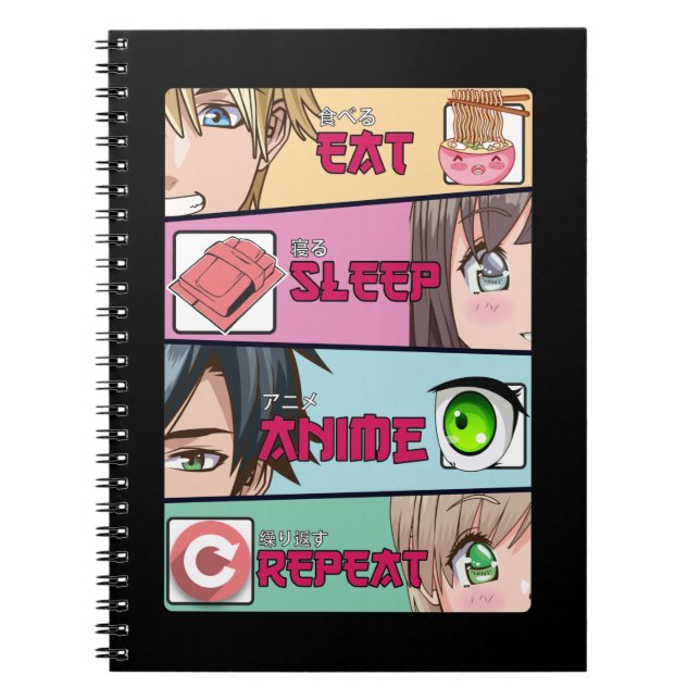 Caderno Espiral Coma anime adormecido Lover Otaku Girl japonês Ram (Frente)