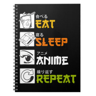 Caderno Espiral Coma anime adormecido Repetir presente Ideia Cospl