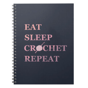 Caderno Espiral coma crochê de sono repetir