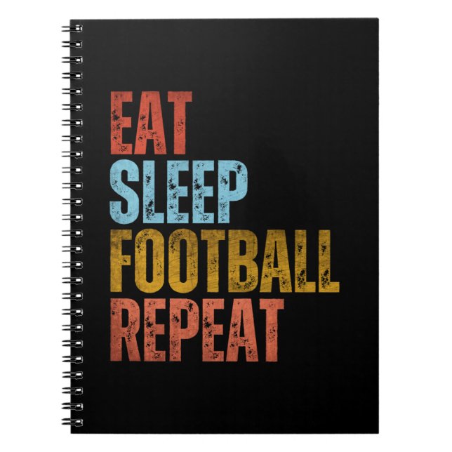 CADERNO ESPIRAL COMA FUTEBOL DORME REPITA (Frente)