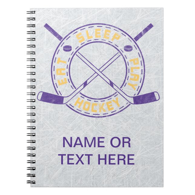 Caderno Espiral Coma o Hockey da Brincadeira do Sono (Frente)