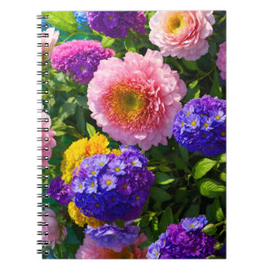 Caderno Espiral Combinação de Flores