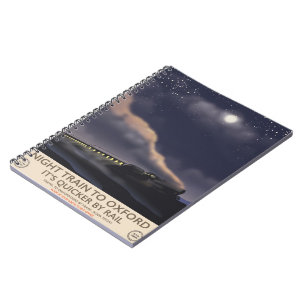 Caderno Espiral Comboio noturno em Oxford