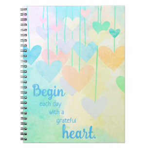 Caderno Espiral Comece todos os dias com uma citação corajosa e gr