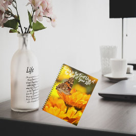 Caderno Espiral Começos Novos do Notebook de Flor Amarelo