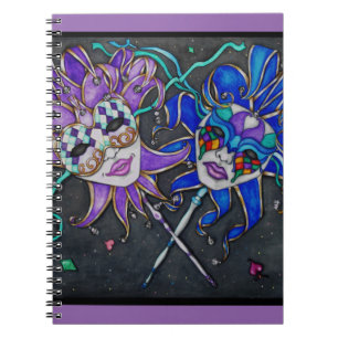 Caderno Espiral Comedy/Tragedy Jester Masks