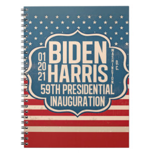 Caderno Espiral Comemoração da 59ª posse de Biden Harris