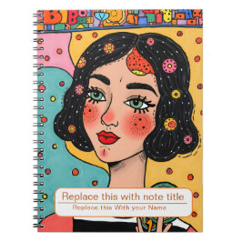 Caderno Espiral Comemoração do notebook feminino