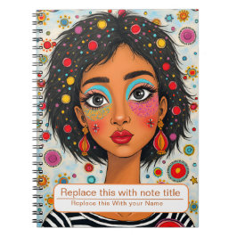 Caderno Espiral Comemoração do notebook feminino