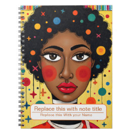 Caderno Espiral Comemoração do notebook feminino