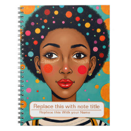 Caderno Espiral Comemoração do notebook feminino