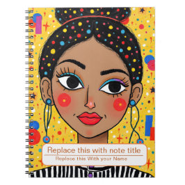 Caderno Espiral Comemoração do notebook feminino