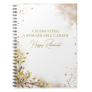 Caderno Espiral Comemorando uma Carreira Notável Aposentadoria Ele