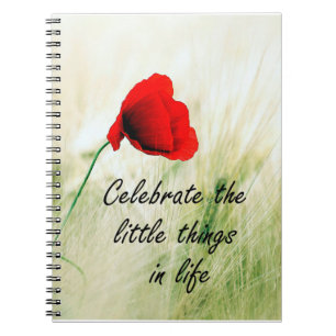 Caderno Espiral "Comemore Diário pessoal das coisas pequenas"