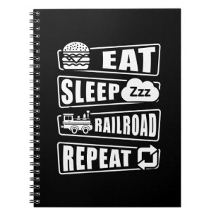 Caderno Espiral Comer Comboio-Ferro Repetitivo Comboio-Vapor
