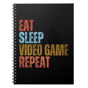 CADERNO ESPIRAL COMER REPETIÇÃO DE VÍDEO DE SONO