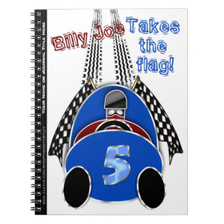 Caderno Espiral Comic Vintage Race Car - Personalizado