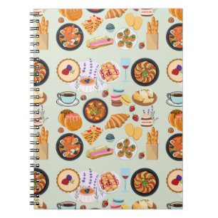 Caderno Espiral Comida francesa